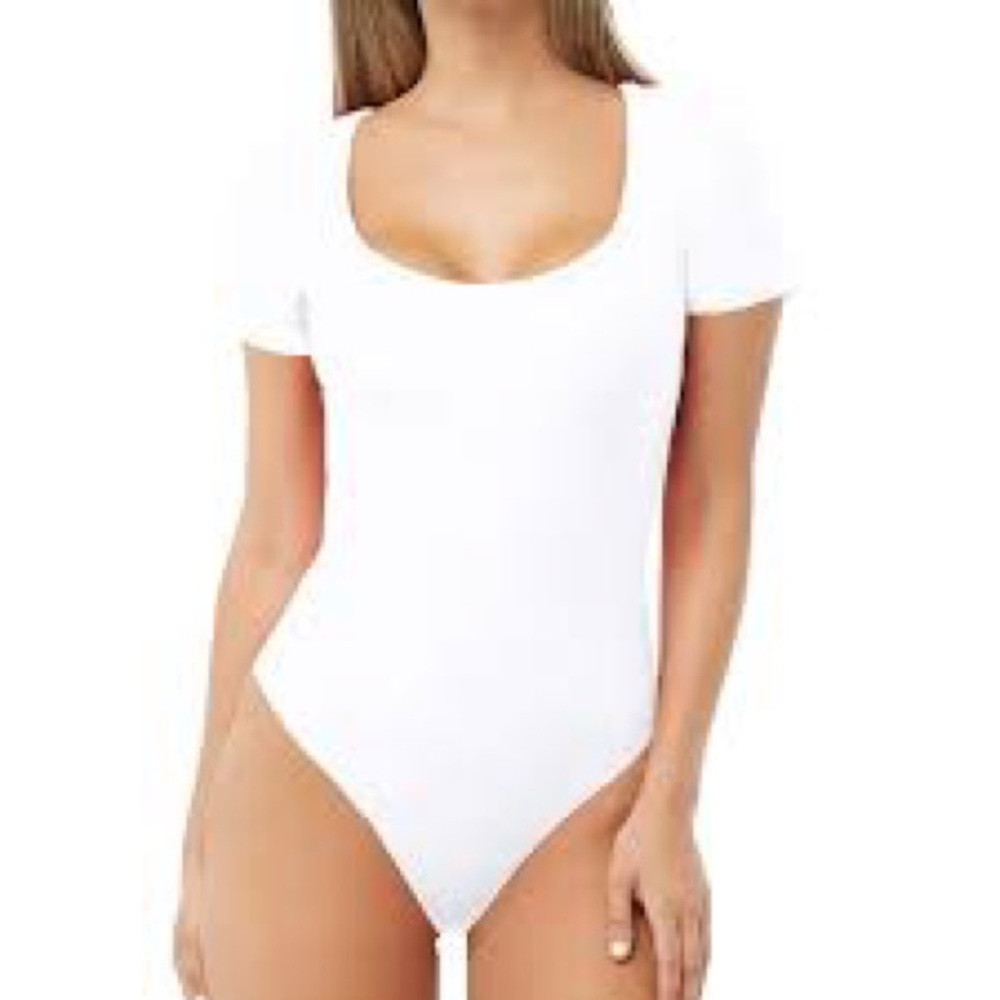 SO Women's White Bodysuit Thong